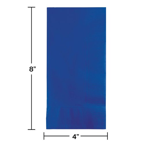 50-Count Touch of Color Paper Dinner Napkins, Cobalt