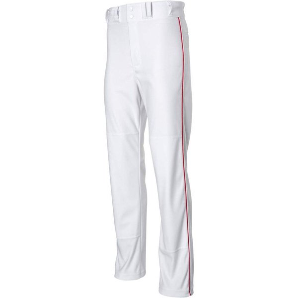 A4 Mens Pro-Style Open Bottom Baseball Pant, Medium, White Scarlet