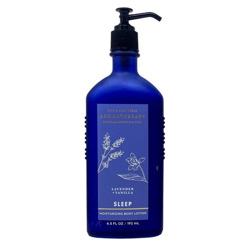 Bath & Body Works Aromatherapy Sleep Lavender Vanilla 3 Pack Moisturizing Body Lotion Gift Set with a Himalayan Salts Springs Sample Soap