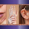 FACEGEM LONDON 15 Sheet Face Gems Rhinestone -SELF ADHESIVE- Rhinestones for Eyes Face Body Nails, Face Glitter, Nail Gems Rhinestone, Face Jewels Rhinestone for Party, Rave Festival, Make up