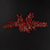 Teyglen Full Red Rhinestone Wedding Hair Comb Simple Crystal Hair Piece Bridal Crystal Hair Side Comb Sparkly Crystal Headpiece Hair Jewelry Accessory for Women(Red)