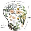 Ergonomic Mouse Pad with Wrist Support, Cute Mouse Pads with Non-Slip PU Base for Home Office Working Studying Easy Typing & Pain Relief Beautiful Floral