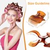 MEDOCA Hot Roller Clips -10PCS Hair Roller Clips - Hair Curler Claw Clip - Replacement Roller Clips for Women Girls Hair Section Styling - Brown