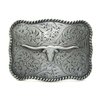 MASOP VOGU Vintage Western Cowboy Rodeo Rectangle Cattle Cow Head Belt Buckle Men