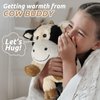 Cuckool Warmable Cow Stuffed Animals, Microwavable Stuffed Animals Heating Pad for Cramps, Pain Stress Relief, Heatable & Coolable Lavender Scented Plush Toys for Anxiety, Women & Kids Bedtime