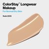 Revlon ColorStay Liquid Foundation for Normal & Dry Skin, Face Makeup Stocking Stuffers for Women, SPF 20, Medium-Full Coverage, Natural Finish, 200 Nude, 1.0 Oz