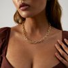 VIROMY 18K Gold Plated Toggle Necklaces, Chunky Gold Clasp Chain Necklace for Women Men Jewelry Gifts
