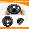 Black Porcelain Drip Pans Set 4-Pack 318067041 & 318067051 Compatible with Frigi-daire Ken-more Range Oven Replaces Electric Range Stove Burner 5304430149,5304430150 by Fetechmate