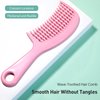 Wet Brush Detangling Comb, Unisex - 1 Count, Wave Tooth Design, For Wet or Dry Hair, No Pulling or Tugging, Prevents Snagging & Breakage(Pink)