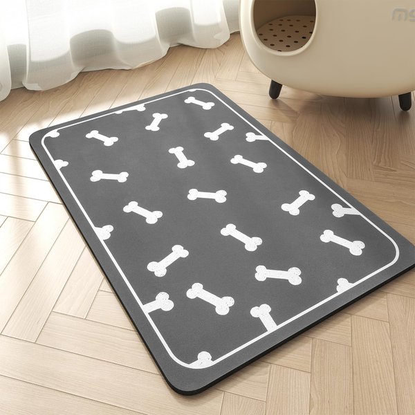 Pet Feeding Mat-Absorbent Dog Mat for Food and Water Bowl-No Stains Easy Clean Dog Food Mat-Quick Dry Dog Water Dispenser Mat-Puppy Supplies Dog Stuff-Dog Accessories Dog Water Bowl Mat