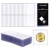200-Pack 2 x 2 Inch Double-Pocket-Coin-Flips - Coin Pocket Holders, Unplasticized Coin Sleeves, Vinyl Coin Collection Holder for Long Term Coin Storage, Safety Coin Flips, Vinyl Coin Flips