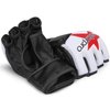 Starpro MMA Grappling Gloves Training - Good for Kickboxing Martial Arts Karate Combat Cage Fight Sparring Punch Bag Boxing Mitts | Synthetic Leather for Men & Women White & Red (White/Black, XL)