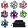 Surhugvy DND Dice Set, 7 X 7 (49 Pieces) Polyhedral Dice Set for Dungeons and Dragons DND RPG MTG Table Games with 7 Pack Black Bags