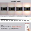 Lightess Modern LED Wall Sconce Indoor Up Down Wall Lamp Dimmable Wall Lights 12W Hallway Wall Lighting for Living Room Bedroom Stair, Warm White