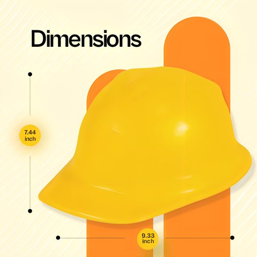 Child Construction Hats - Soft Plastic Construction Helmets by Funny Party Hats (24 Pack)