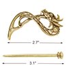 Tinsow 2 Pcs Silver Celtic Hair Slide Hairpins Hair Accessories Hair Clips, Creative Hair Barrette Minimalist Hair Claw Hair Pin Hair Accessories for Women (Style B L)