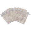 100-Pack 2x2.5 in Sheer Organza Gift Bags with Drawstring (X-Small) - Polka Dot (Silver/Gold) - for Wedding Party Favors, Jewelry, Candy, Treats Mesh Pouch by The Display Guys