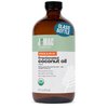J MAC BOTANICALS Organic Fractionated Coconut Oil (16 Ounce Glass Bottle) Organic Carrier Oil and for DIluting Essential Oils, Moisturizer, Hair Care