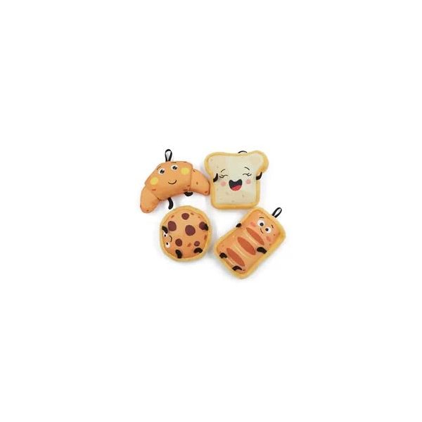 Stuffed Plush Crinkle Durable Dog Chew Toy for Small Dogs (4 Pack)