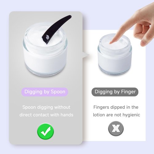 100PCS Cosmetic Spatulas, Small Makeup Spatula, Mini Plastic Makeup Scoop for Mixing and Sampling, Skin Care Facial Cream Mask Spatula (Black)