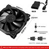 uphere 3-Pack Long Life Computer Case Fan 120mm Cooling Case Fan for Computer Cases Cooling,12BK3-3