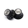 Metallor Electric Guitar Top Hat Knobs Speed Control Knobs 2 Volume 2 Tone Compatible with Les Paul LP Electric Guitar Parts Replacement (Black)