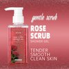 2-in-1 Body Wash & Body Scrub Rose (11.3fl.oz), Gentle Exfoliating Scrub for Deep Cleansing, Effective on Acne & Dead Skin, Brighten & Moisturize Skin Polishes