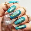 AIMEILI Soak Off U V LED Gel Nail Polish - Diamond Glitter Teal Blue Green (044) 10ml
