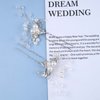 Allereyae Crystal Pearl Wedding Hairpins Barrette Rhinestone Hair Pins Barrette Silver Leaf Hairpins Faux Pearl Bridal Headpieces Decorative Bobby Pins Head Clip Headwear Bridal Hair Accessories for