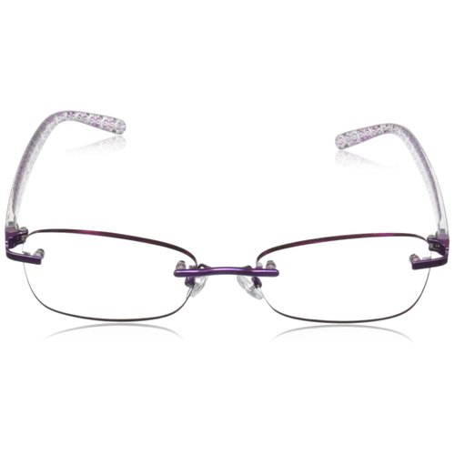 Foster Grant Daniella Reading Glasses, Purple/Transparent, 59 mm