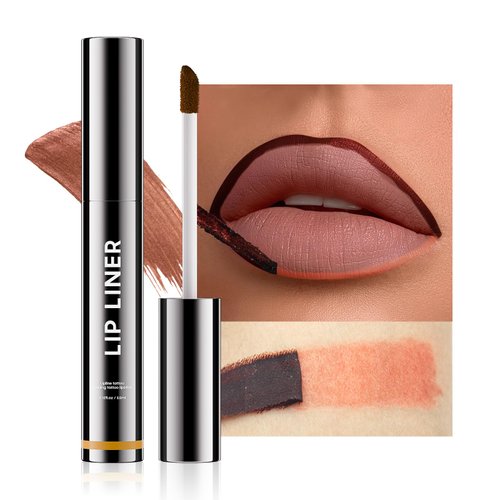Anguishil Peel Off Lip Liner Stain - Long - Wear & Waterproof Peel Lip Stain Non-Stick Cup, Comfortable Vivid Color Lip Tattoo Peel Off for Beauty Lip Makeup with All-Day | Vegan & Cruelty (#01 Nude)