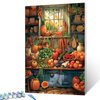 Graffitic Kitchen Scenery Paint by Numbers Kits with Brushes and Acrylic Pigment Vegetable and Fruits Oil Painting for Adults, Kitchenware Arts Crafts Project Home Decor Gifts 16''x20''( Framedless)