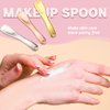 LUTQ Metal Makeup Spatula Tool - Spatula for Skincare, Cosmetic Scoop for Creams, Lotions, Masks - Makeup Spatula in Rose Gold, Silver and Gold Colors