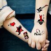 ATSMOICY 420 Pieces Rock and Roll Temporary Tattoos - 80s 90s Party Supplies Musician Guitar Rap Birthday Baby Party Favors Decorations Kids Tattoo