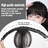 FERCAISH Front Hair Bangs Wigs Headband, Front Hair Bangs Fringe Hair Extensions Synthetic Wigs Headband for Women Girls (Black)