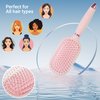 Vioris Aura Hair Care Detangling Brush & Roller Set- Perfect hair brushes for women with curly hair, Styling tools & appliances for tangle-free, Smooth Hair. (beige)