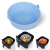 Air Fryer Silicone Liners - Reusable Non-stick Air Fryer Silicone Pot Liner Compatible with COSORI Air Fryer Basket Accessories, Fit 3-6 Qt
