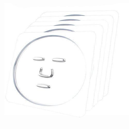5 Pieces Transparent Plastic Mask Tray Seaweed Mask Mold Reusable Face Mask Maker Plate Care Make up Tool