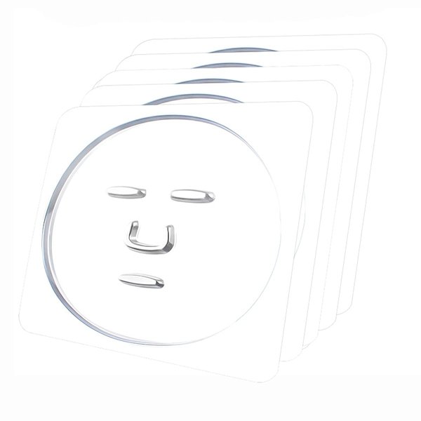 5 Pieces Transparent Plastic Mask Tray Seaweed Mask Mold Reusable Face Mask Maker Plate Care Make up Tool
