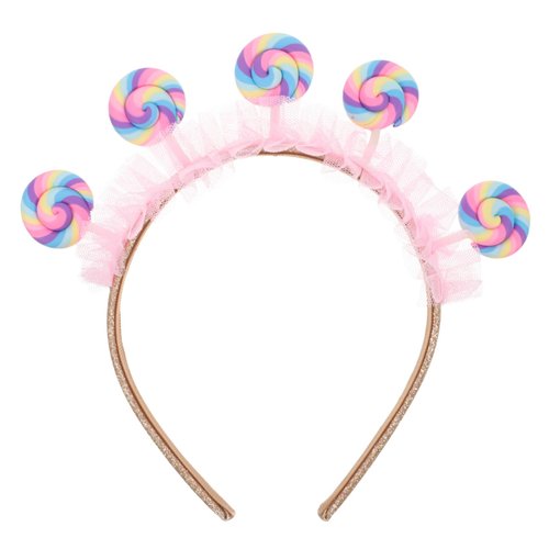 EXCEART Lollipop Headband, Colorful Party Headdress, Plastic Candy Hair Clip, One Size Fits Most, Suitable for Most People, Cartoon Design, Lollipop Costume, Girls' Costume Accessory
