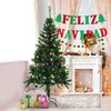 Feliz Navidad Banner Christmas, Red Green Glitter Mexican Spanish Christmas Banner, Christmas Garland, Feliz Navidad Decorations for Home, Christmas Party Mantel Fire Place Decorations (Pre-assembled)
