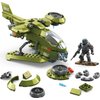 MEGA Halo Toys Vehicle Building Set for Kids, UNSC Hornet Recon Aircraft with 291 Pieces, 2 Micro Action Figures and Accessories, Gift Ideas