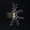 JWICOS Bride Pearl Wedding Hair Comb Bridal Side Comb Hair Clips Headpiece Wedding Hair Accessories for Women and Girls (Gold)