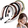 LONEEDY 5PCS Teeth Comb Headband Multi-color Non-slip Headbands for Women and Girls,Hold Hair Back Stays Flexible Hair band with Teeth for Washing Face Makeup (Mixed COLOR 01)