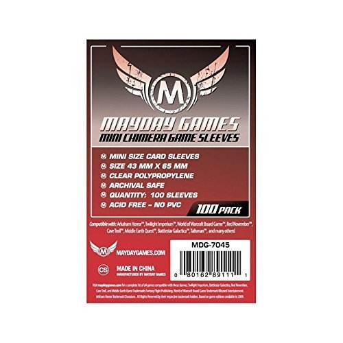 1.000 Mayday Mini Chimera 43 x 65 Board Game Sleeves - 10 Packs American US by Mayday Games
