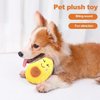 Jowxsx Dog Chew Toy, Avocado Squeaky Dog Toys, Tough & Chew Resistant, Creative Pet Toy, Soft Plush Avocado Shape Tooth Cleaning Dog Chew Toys for Puppy, Small, Middle, Big Dogs Yellow