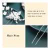 Heread Flower Bride Wedding Hair Pins Silver Crystal Bridal Hair Pieces Leaf Hair Accessories for Women and Girls(Pack of 2)