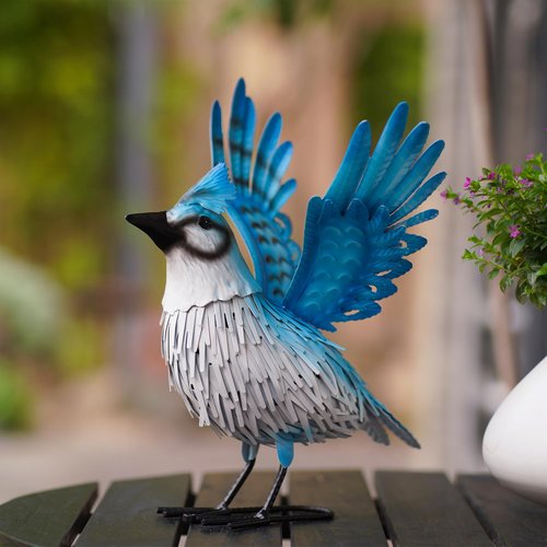 Nacome Blue Jay for Yard Art Statues: Garden Decor Gifts for Women - Sculptures & Statues for Clearance Lawn Decor for Patio/Balcony/Front for Mom/Grandma/Mother