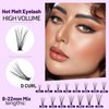 Bodermincer 20D 8-20mm To Choose 8-10-12-14mm MIX/14-16-18-20mm MIX rofessional Makeup Individual Cluster Eyelashes Grafting Fake False Eyelashes Eyelash Extension Individual Eyelash Bunche (20D-15mm)