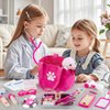 Doctor Kit for Kids Girls, 36 Pcs Veterinarian Playset for Kids, Doctor Kit for Toddlers 3-5 with Dog Toy & Real Stethoscope, Kids Vet Kit Pretend Play Doctor Toys, Doctor Play for Kids